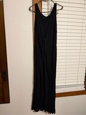 Ana Black Sleeveless Knot-Front Maxi Dress size L